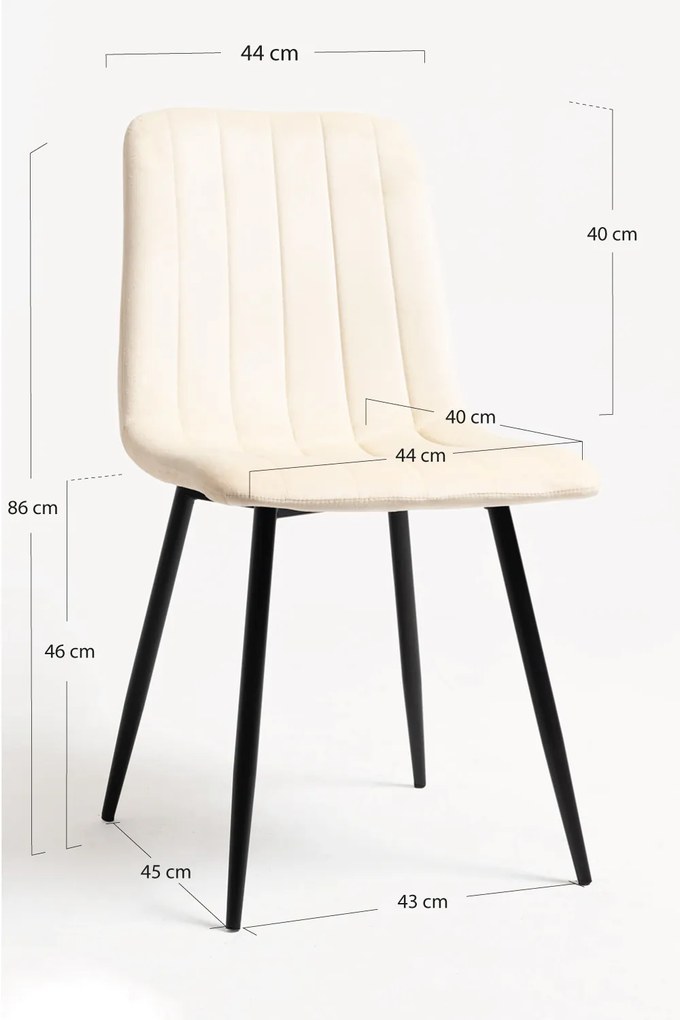 Fluwelen Miller Black Stoel