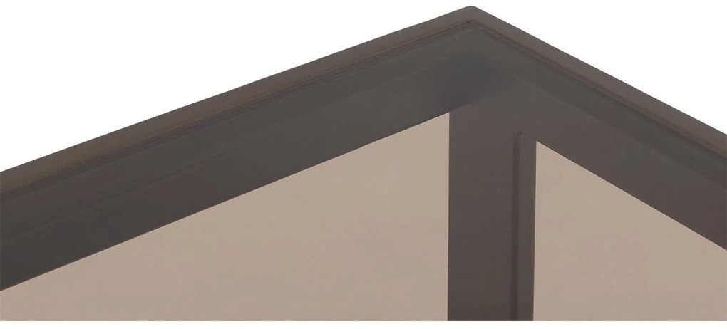 Goossens Excellent Salontafel Lux vierkant, glas zwart, elegant chic, 160 x 43 x 35 cm