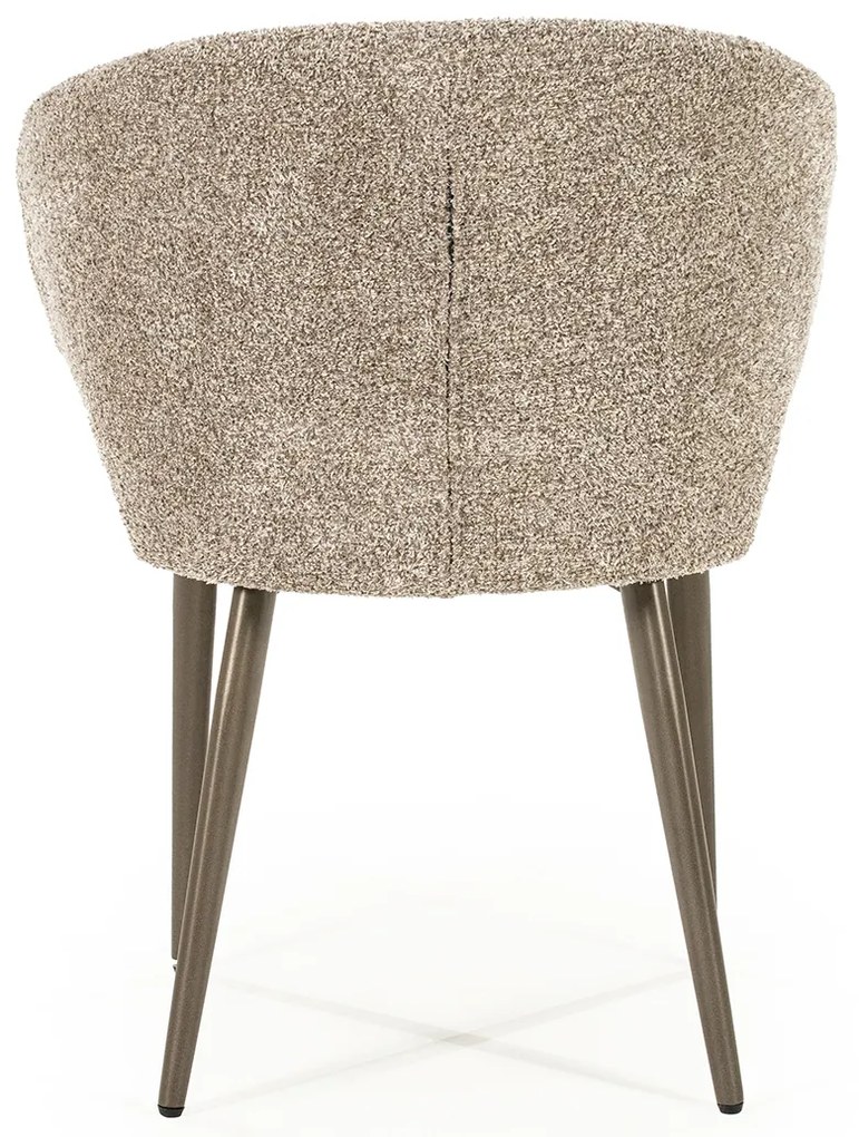 Eleonora Mateo Bruin Potige Eetstoel Taupe