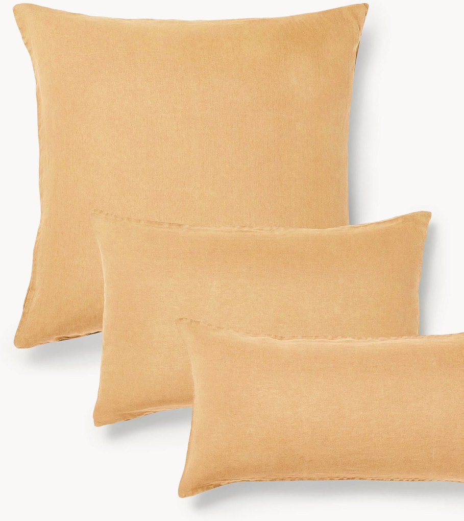 Gewassen linnen kussenhoes Airy