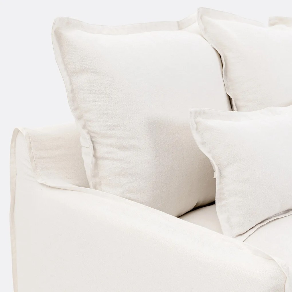 4-zits hoekbank met afneembare hoezen, in dik linnen, Odna