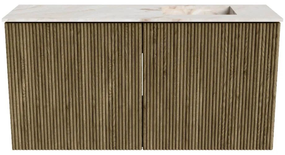 Mondiaz Joya DLux 80cm toiletmeubel dusk met wastafel faye rechts zonder kraangat frappe