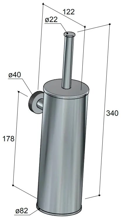 Hotbath Cobber X WC-borstelgarnituur wandmodel geborsteld messing PVD