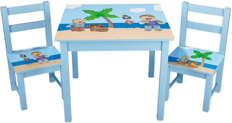 Kindertafel met 2 stoelen Blauw