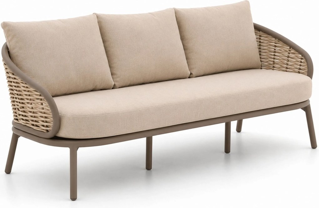 Stoel en Bank Loungeset 5 personen Aluminium Taupe Apple Bee Pine