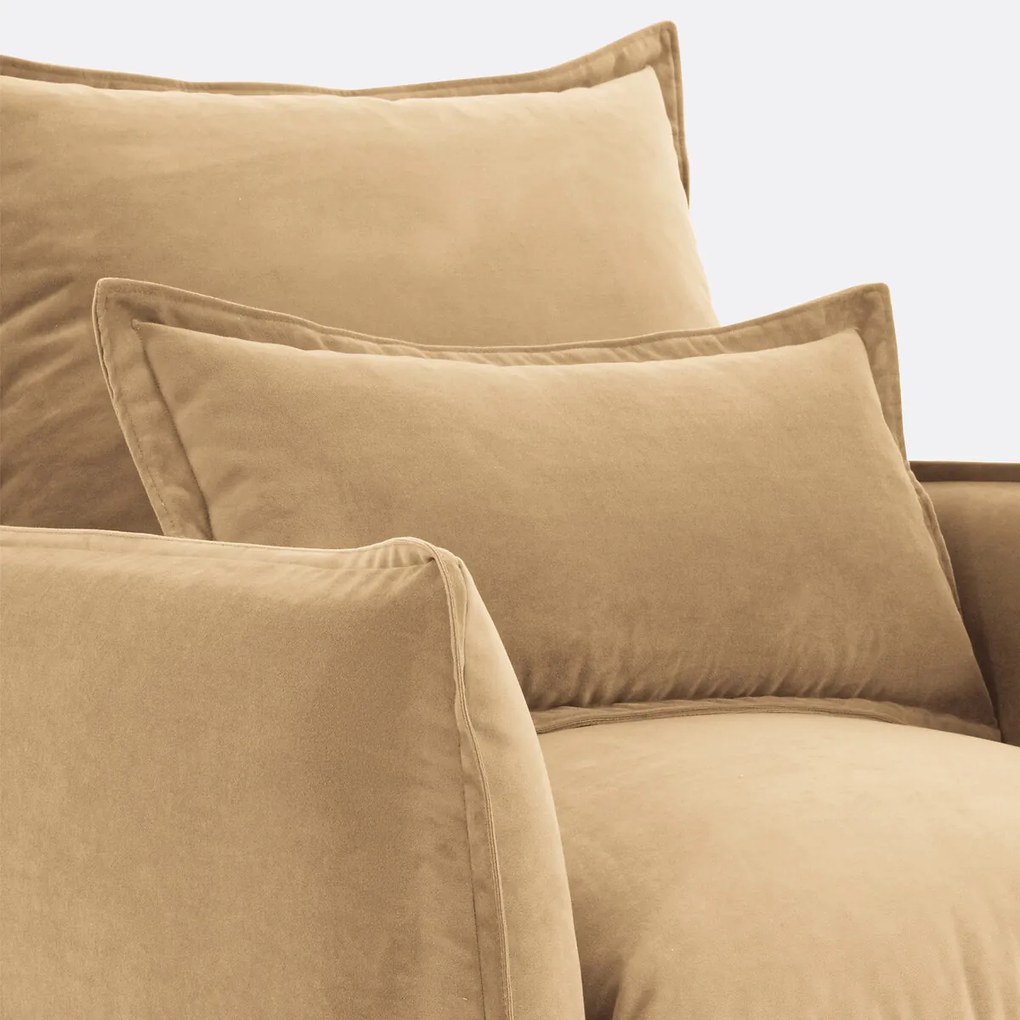 Fauteuil, afneembare hoes, fluweel, ODNA