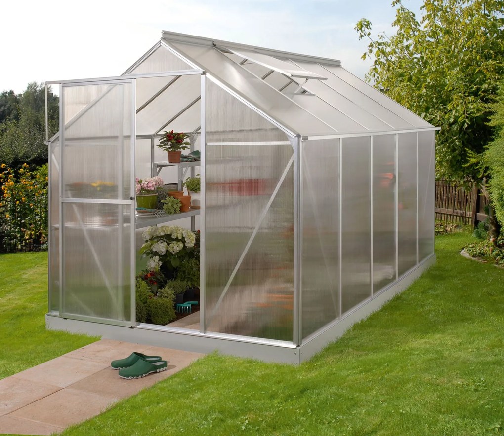 Vitavia Triton serre - 6,2m² - met 4 mm polycarbonaat - Aluminium