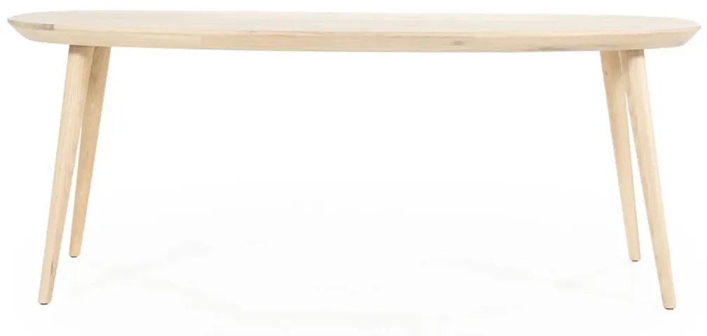 Eleonora Elijah Eiken Eettafel Met Afgeronde Hoeken 220 Cm - 220 X 100cm.