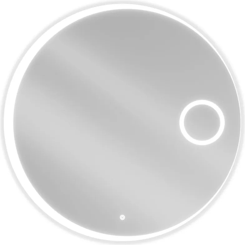 Mexen Ella verlichte badkamer spiegel met cosmetische spiegel, rond 90 cm, LED 6000K, anti-condens - 9811-090-090-611-00