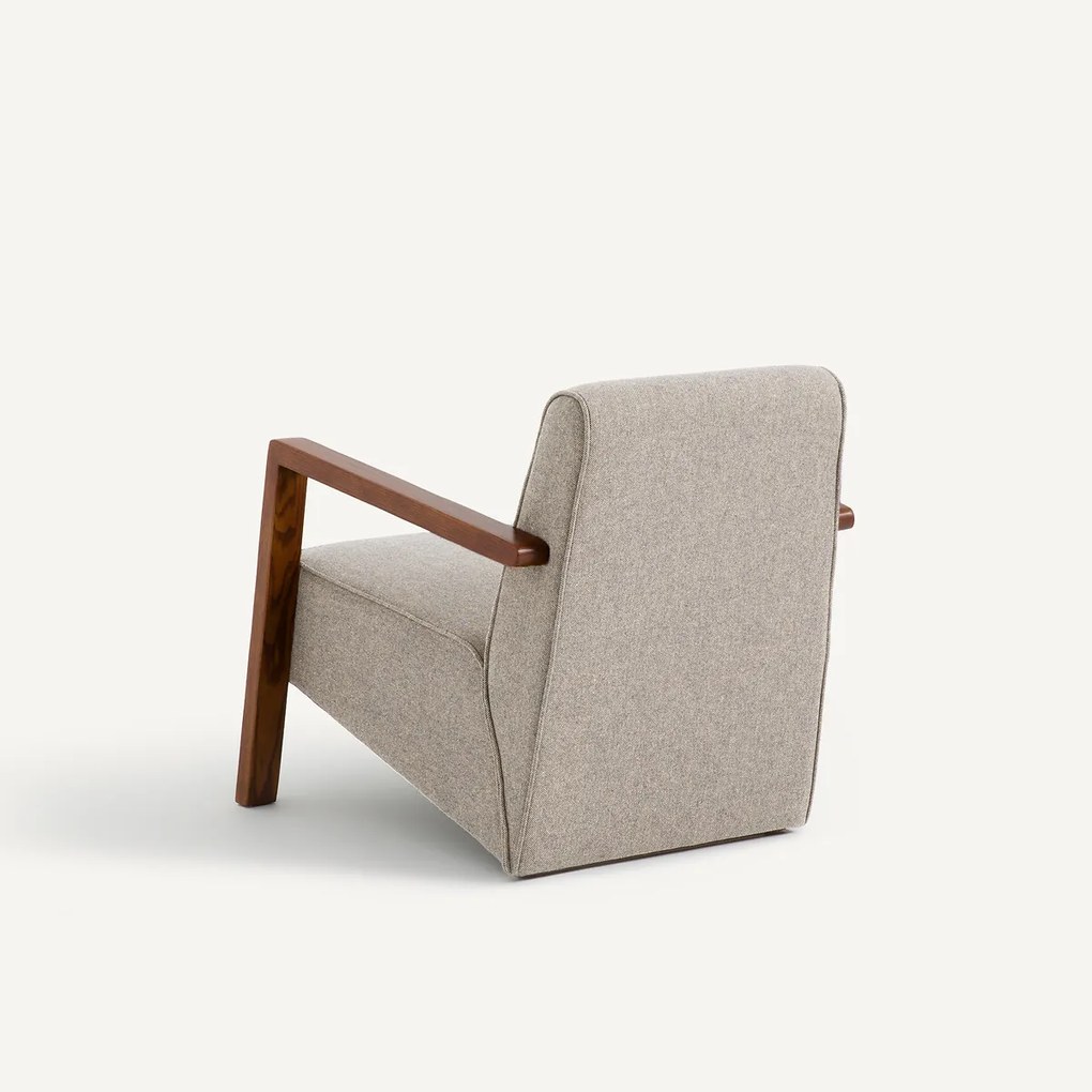 Fauteuil in wol en polyester Sanami
