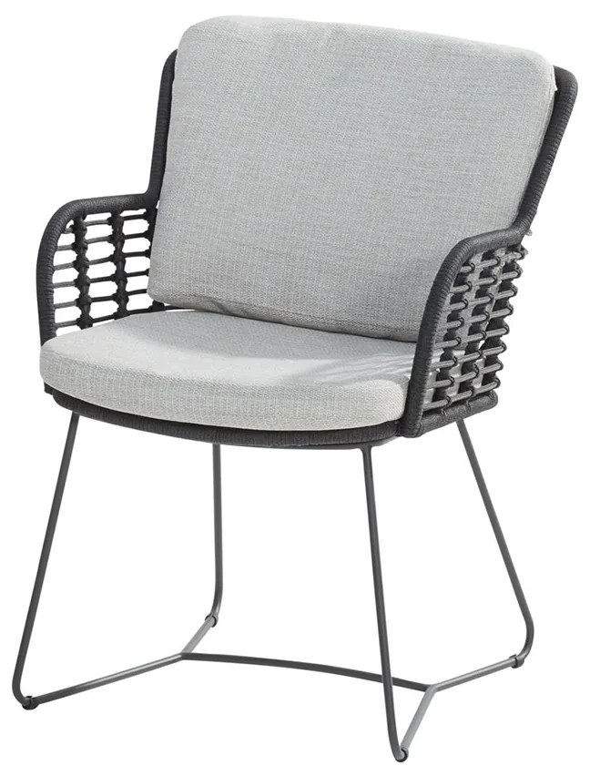 4 Seasons Outdoor Fabrice lounge dining stoel - donker grijs
