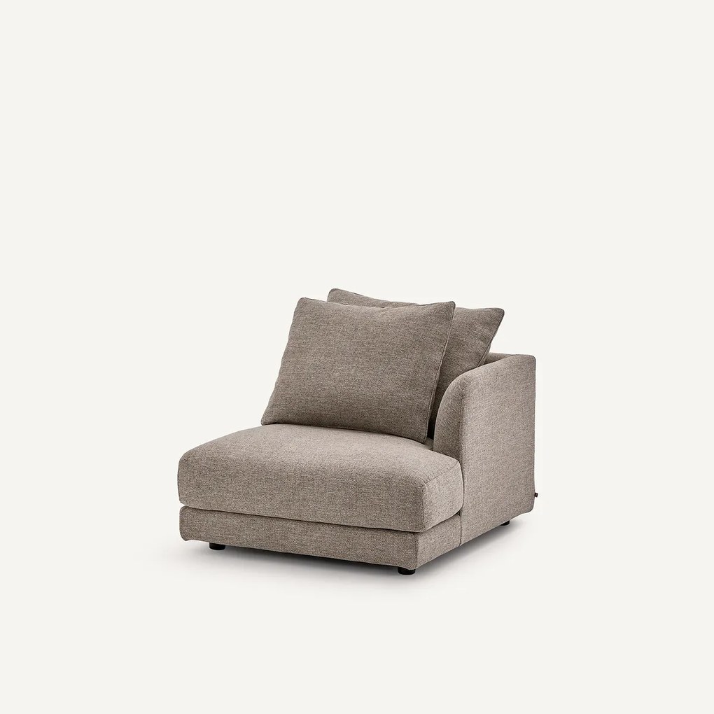 Halve bank rechts, modulair, in tweed, TIBERIO