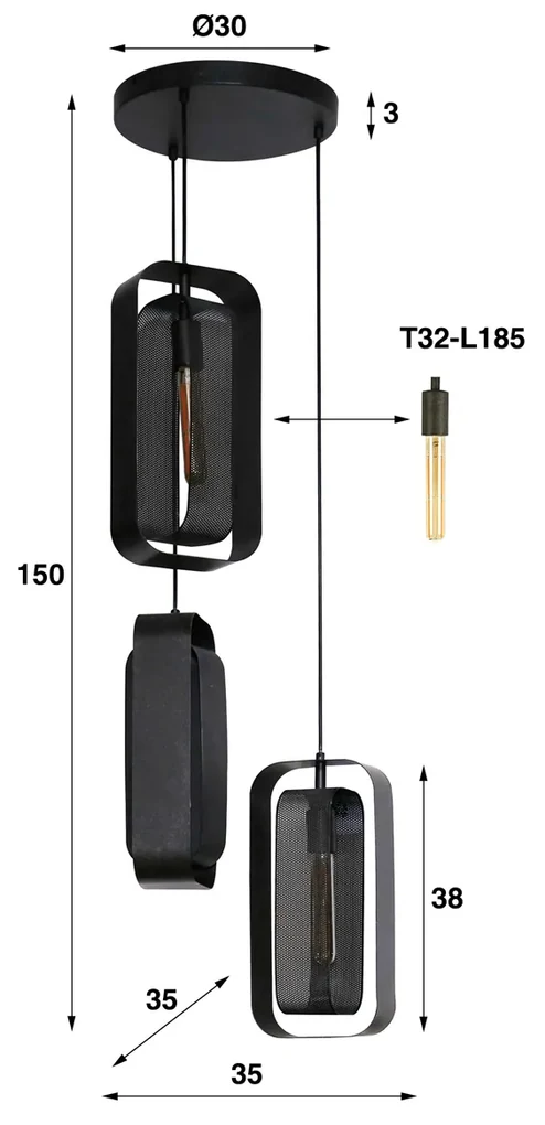 Trapse Hanglamp Van Metaal