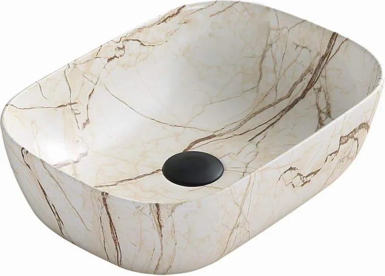 Mexen Rita opbouw wasbak 45 x 32 cm, beige steen - 21084592