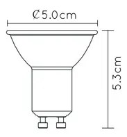 Lucide Bulb dimbare LED lamp 5W GU10 zwart 3000K