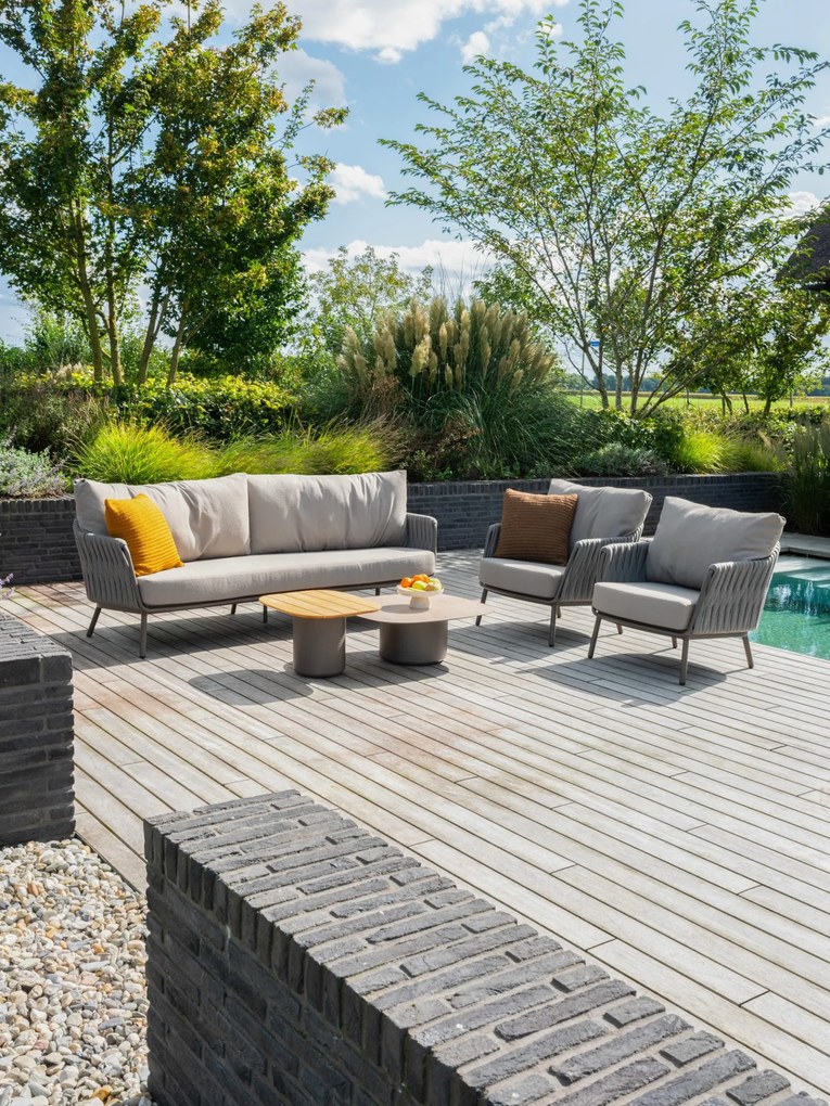 Taste by 4 Seasons Demi set van 2 salontafels terre 50 x 60 en 70 x 80 cm Loungetafel bruin weerbestendig