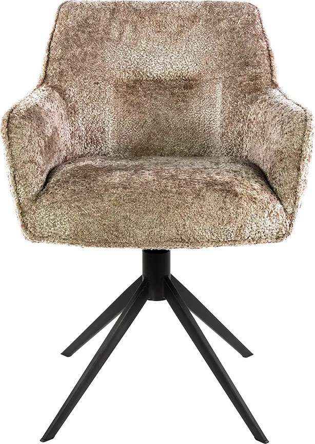 Draaibare Eetkamerstoel Velours Zand