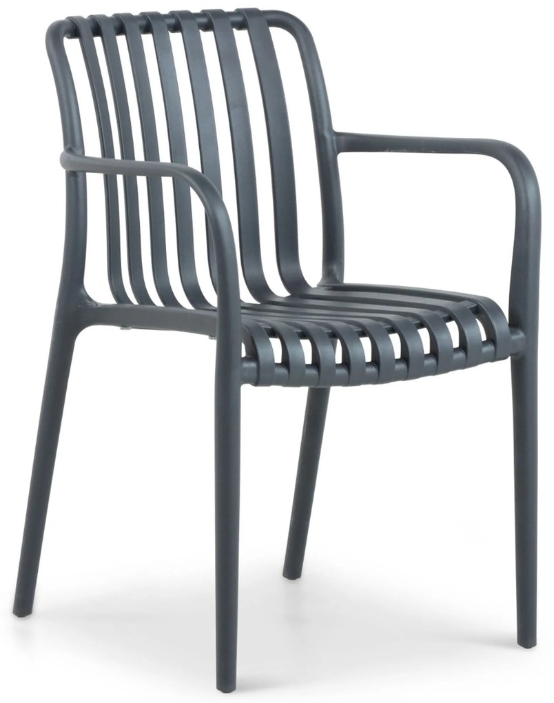 Tuinstoel stapelbaar Kunststof Grijs-antraciet Domani Furniture Vento