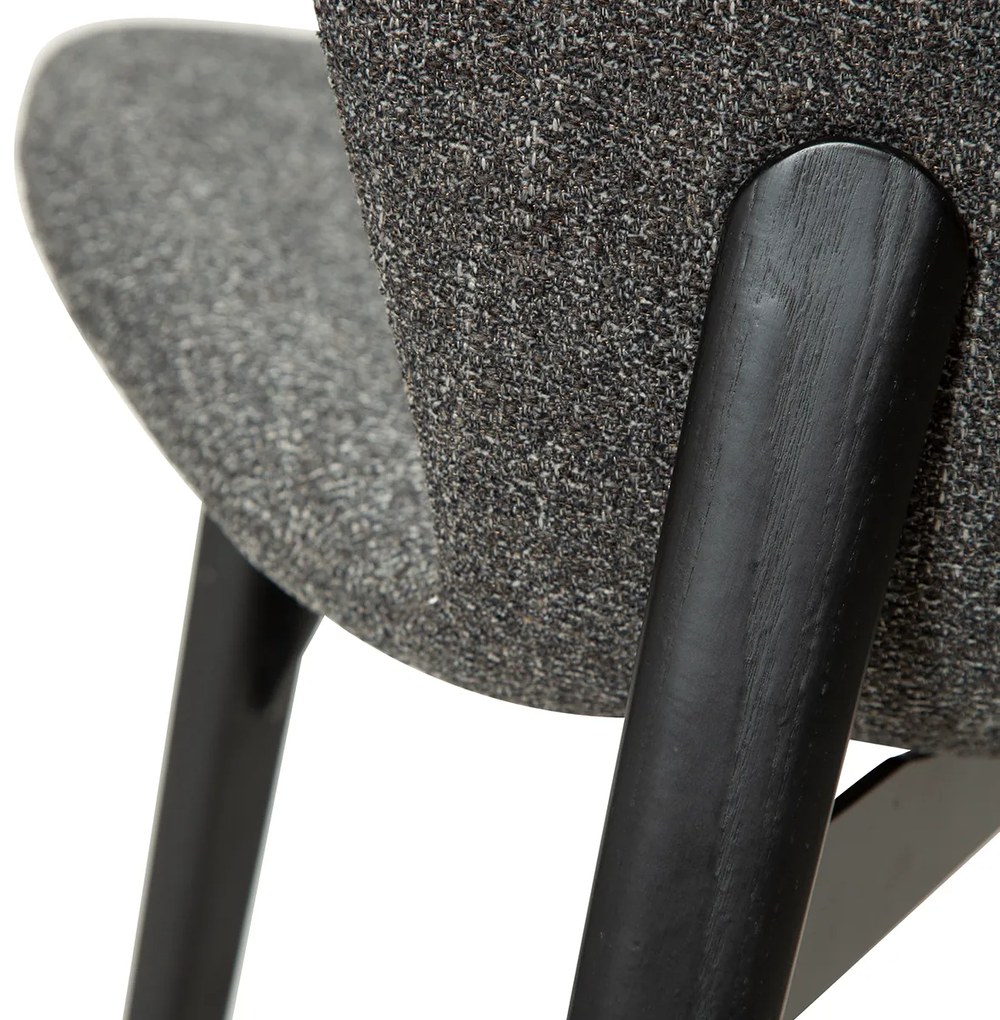 Dan-Form Paragon Design Eetkamerstoel Grijs Boucle Met Zwart Essen