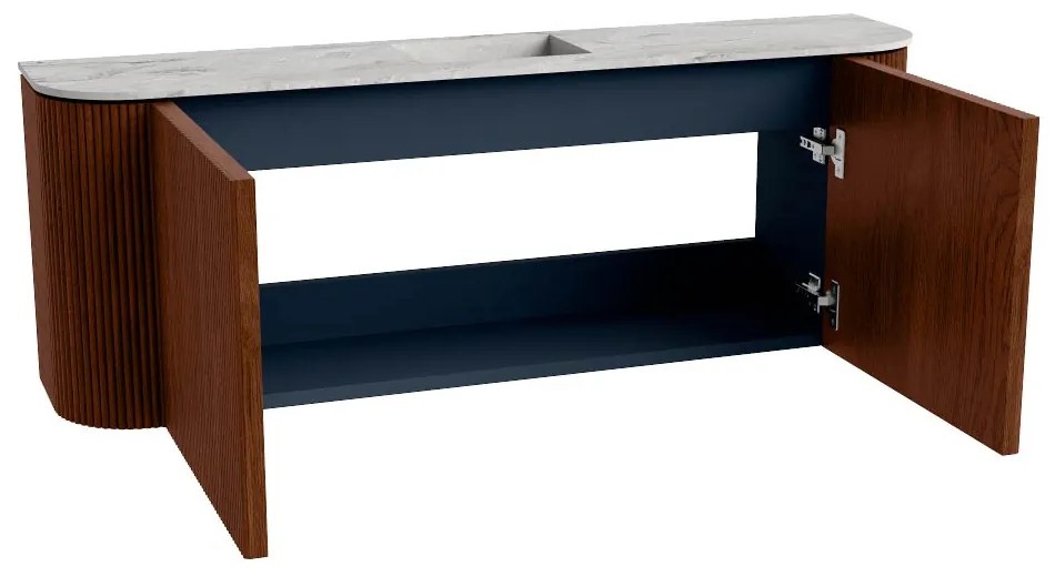Mondiaz Joya DLux 115cm toiletmeubel ronding links/rechts ruby met wastafel faye midden 1 kraangat glace