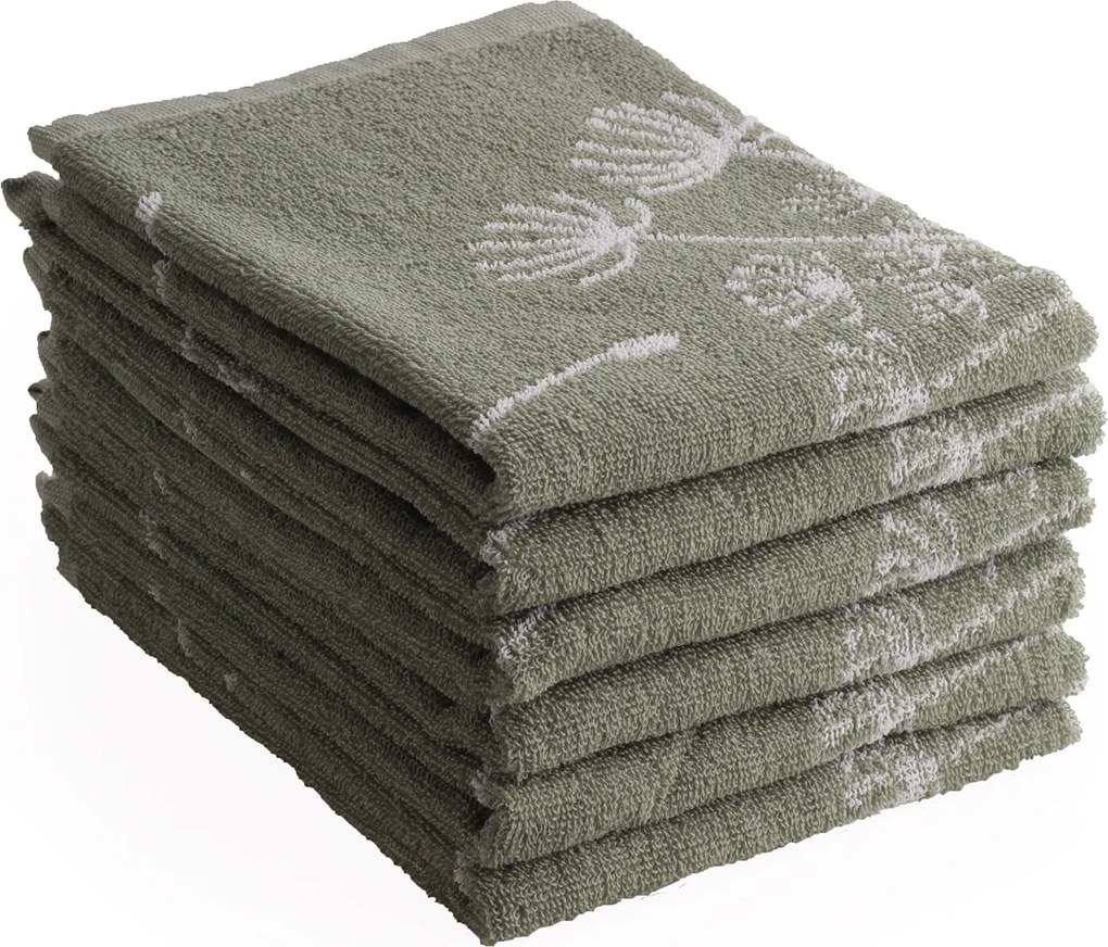 Keukendoek dandelion– 6 stuks – 50×50 – groen
