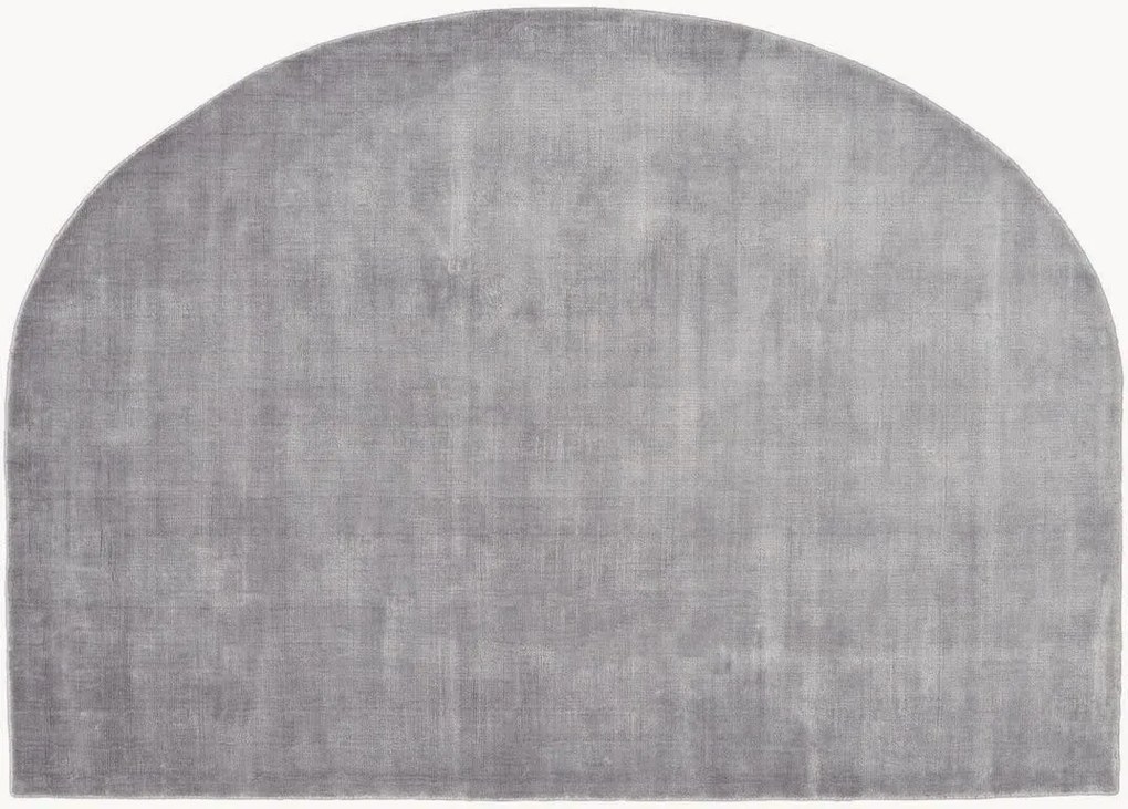 Halfrond viscose vloerkleed Duetto, handgeweven