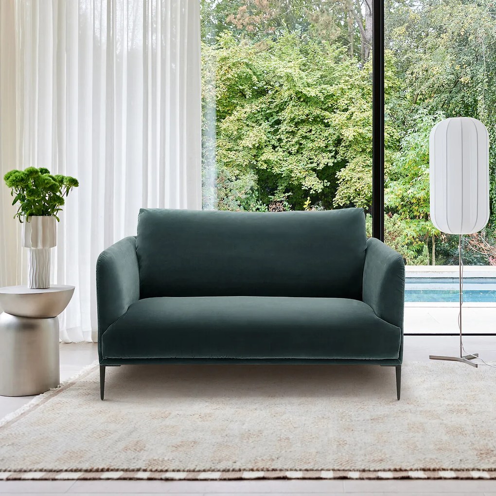 Fluwelen 2-zitsbank, Oscar-design E. Gallina