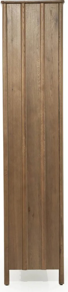 Hoge Wandkast Eikenhout Bruin - 102x47x210cm.