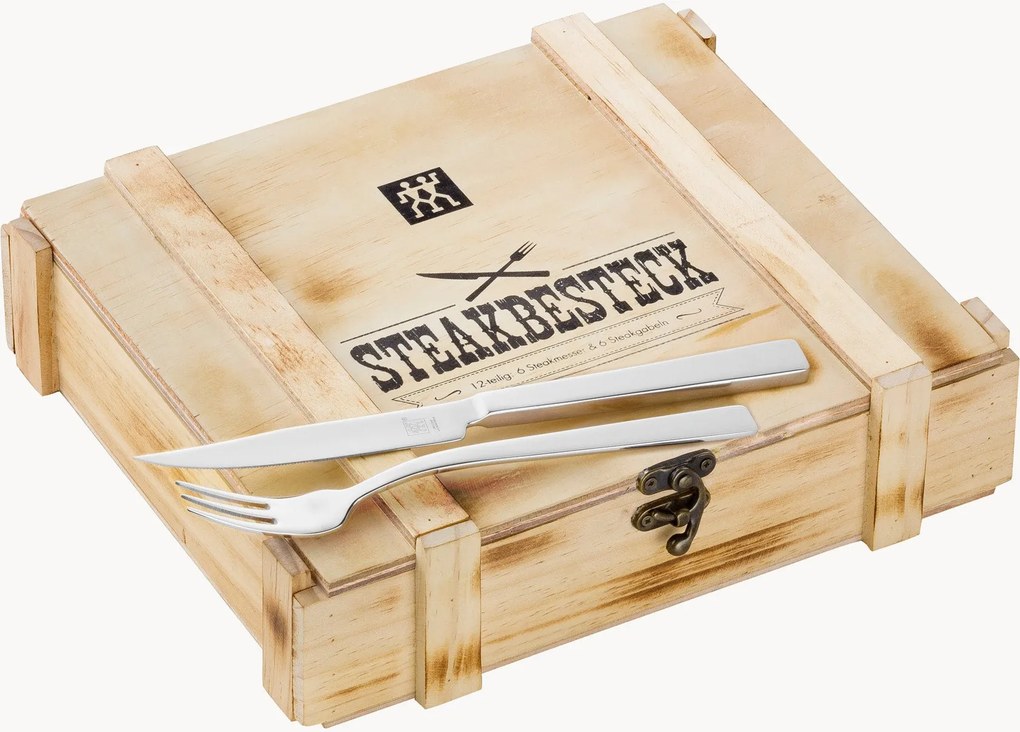 Steakbestekset Twin, 6 personen, 12-delig