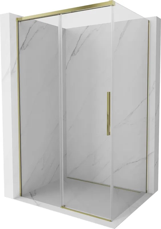 Mexen Rox douchecabine schuifbaar 150 x 90 cm, transparant, goud - 8C2-150-090-50-00