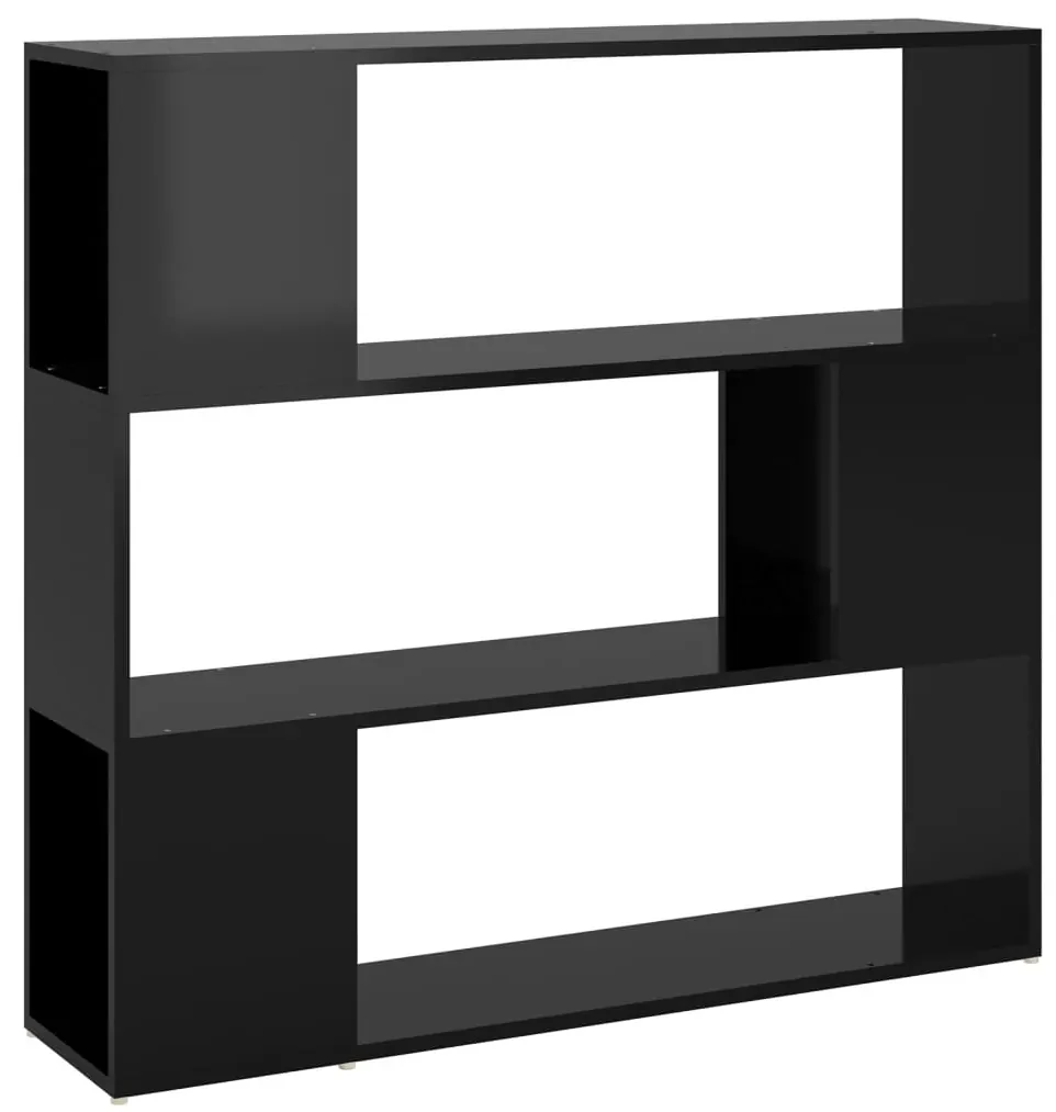 vidaXL Boekenkast/kamerscherm 100x24x94 cm hoogglans zwart