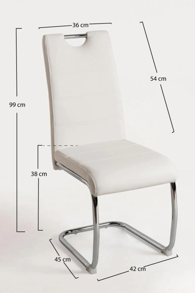 Set 4 Hallen Kunstlederen Stoelen