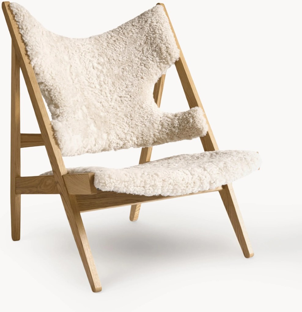 Loungestoel van schapenvacht Knitting