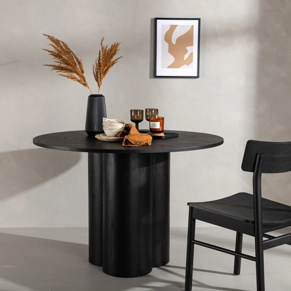 Design Eettafel Zwart - 110 X 110cm.