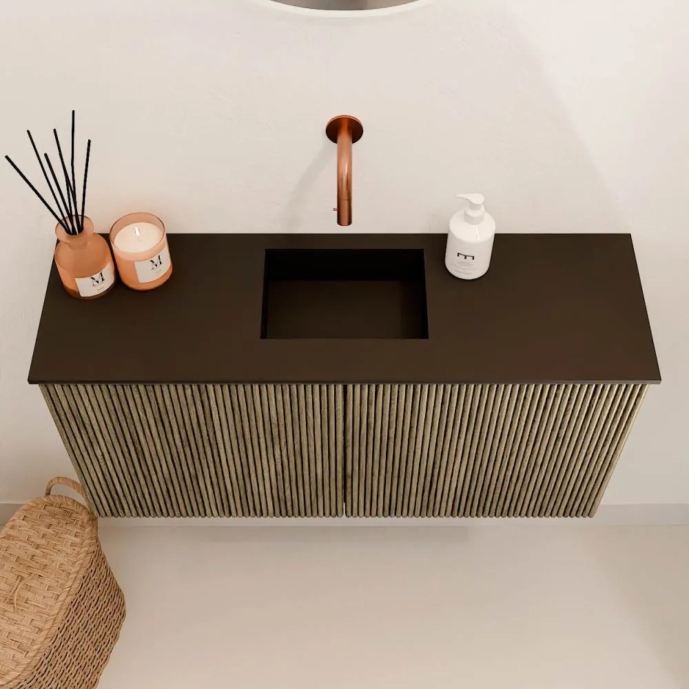 Mondiaz Joya 80cm toiletmeubel dusk met wastafel faye midden zonder kraangat urban