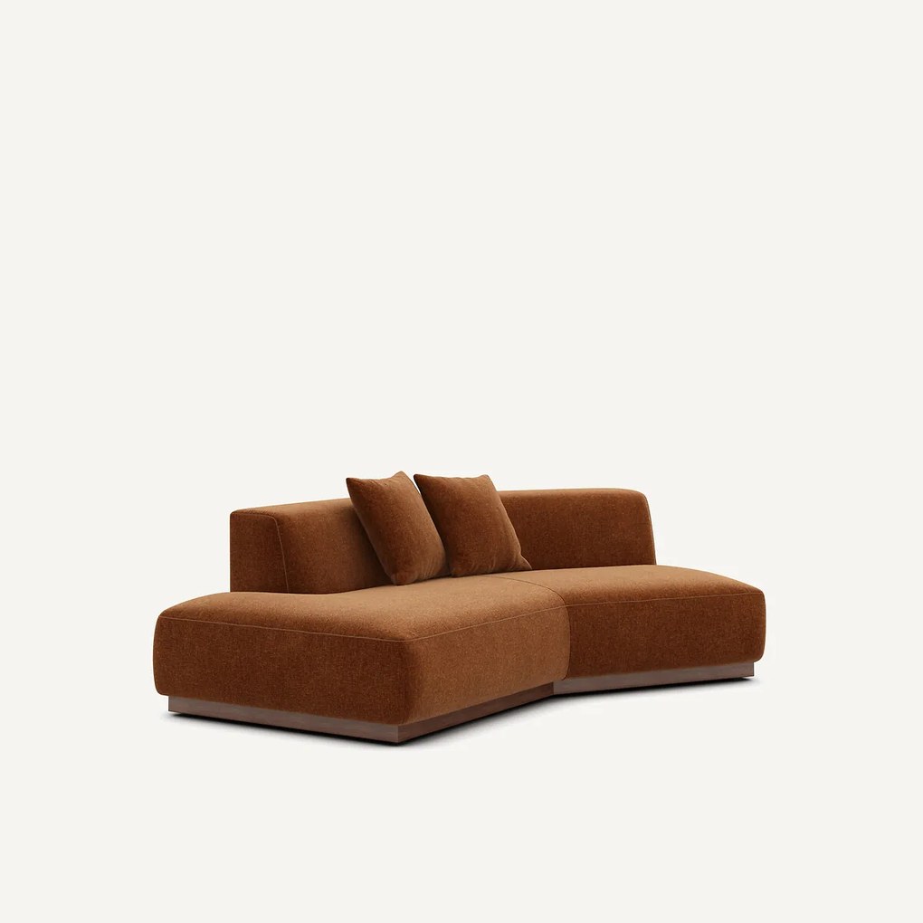 Halve zetel links in chenille fluweel, JACOPO