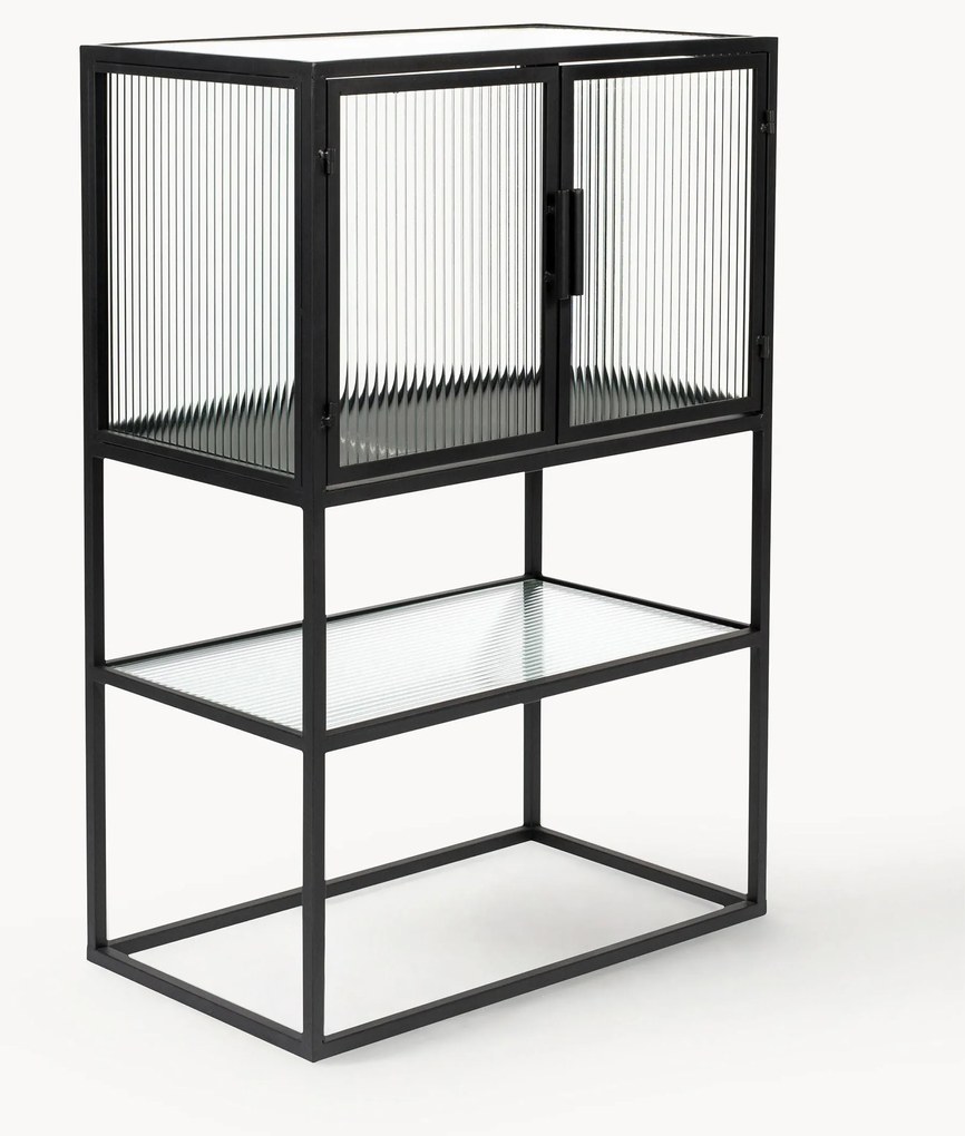 Highboard Boli met gegroefd glas