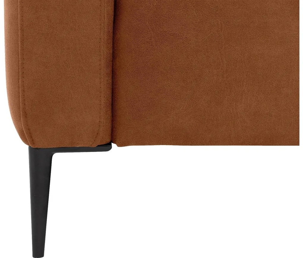 Goossens  Key West cognac, micro leer, 3-zits, modern design