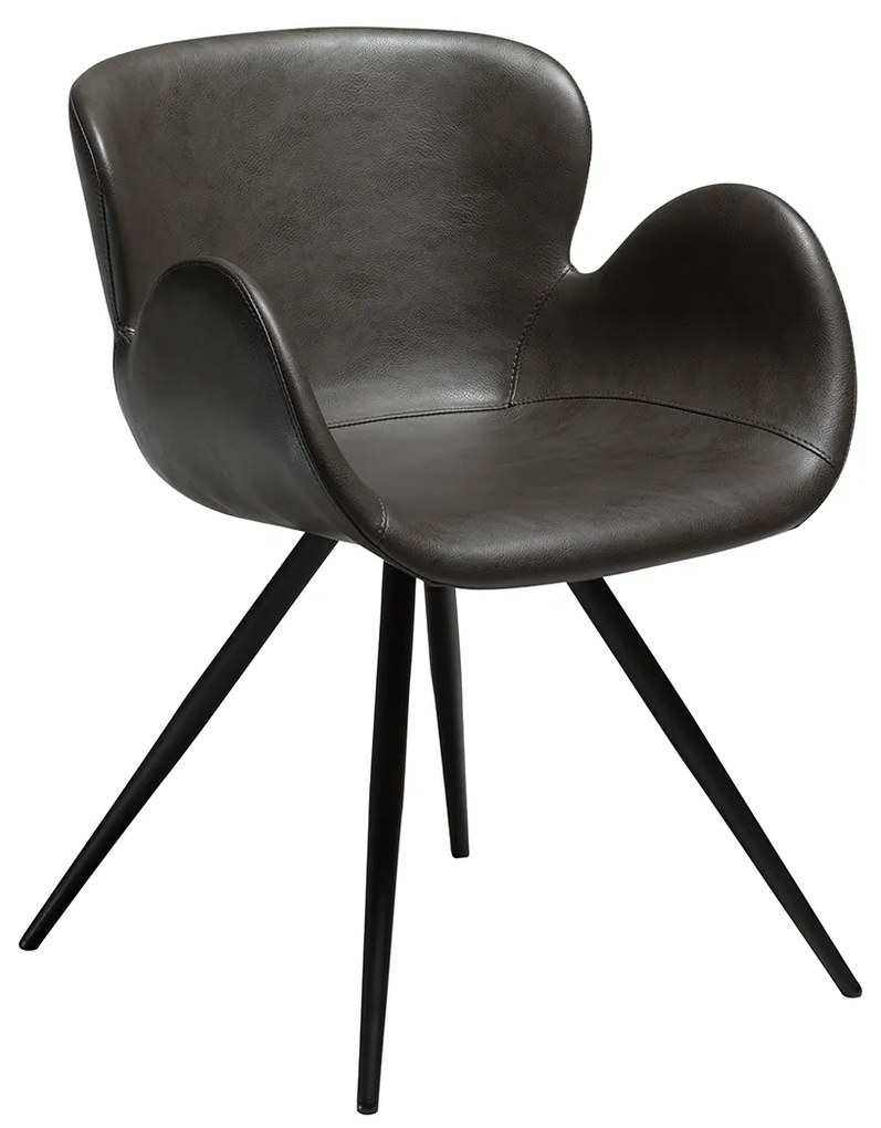 Dan-Form Gaia Design Stoel Grijs Kunstleer Met Armleuning