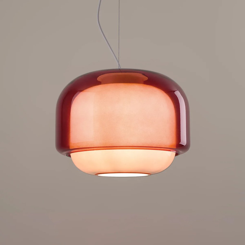 Hanglamp van gekleurd glas Ø30,5 cm, KINOKO