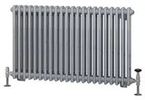 Eastbrook Rivassa 2 koloms radiator 100x60cm staal 1385W chroom