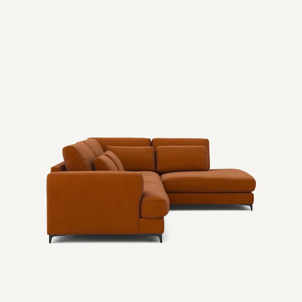 Omvormbare hoekbank rechts, linnen fluweel, Marsile