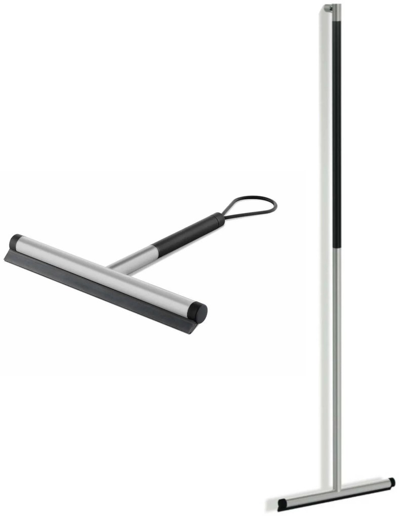 ZACK Jaz glas- en vloerwisser set 2-delig rvs geborsteld