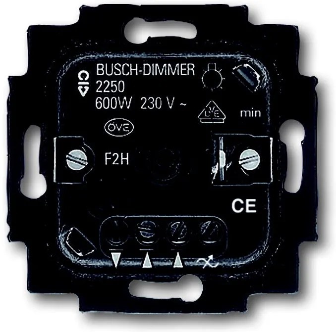 Busch-Jæger Draaidimmer voor Halogeen- en Gloeilampen 60W - 600W 50Hz - 6515-0-0704