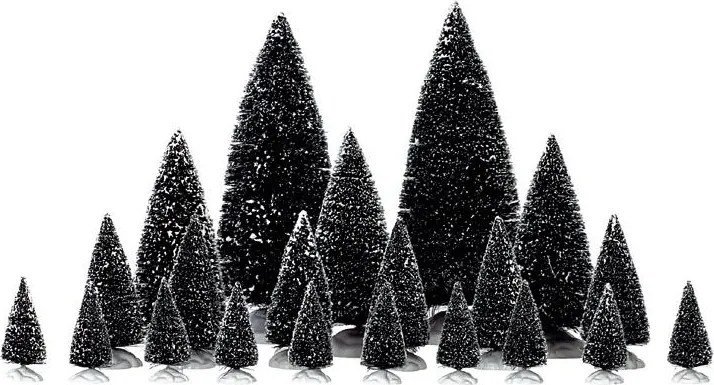Lemax - set van 21 miniatuur kerstbomen - Accessoires