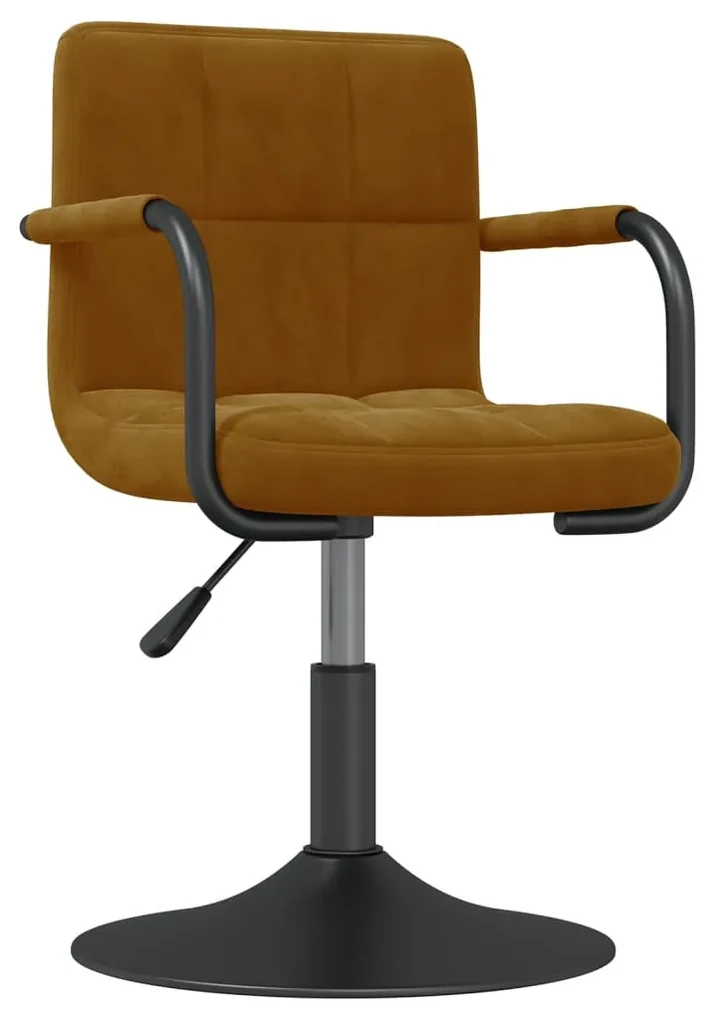 vidaXL Eetkamerstoelen draaibaar 6 st fluweel bruin