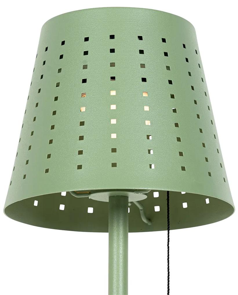 Buiten vloerlamp groen incl. LED 3-staps dimbaar op solar - Ferre Design IP44 Buitenverlichting