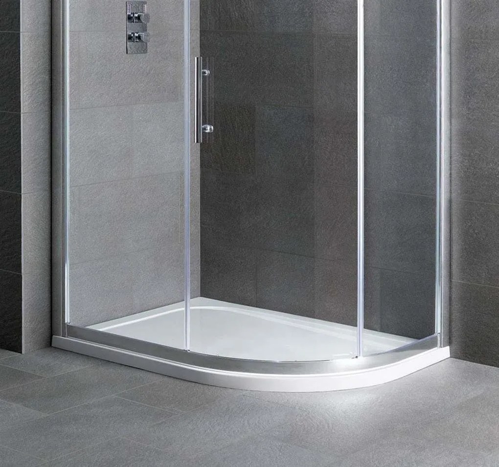 Eastbrook Volente douchebak 100x76cm rechts kwartrond composiet wit