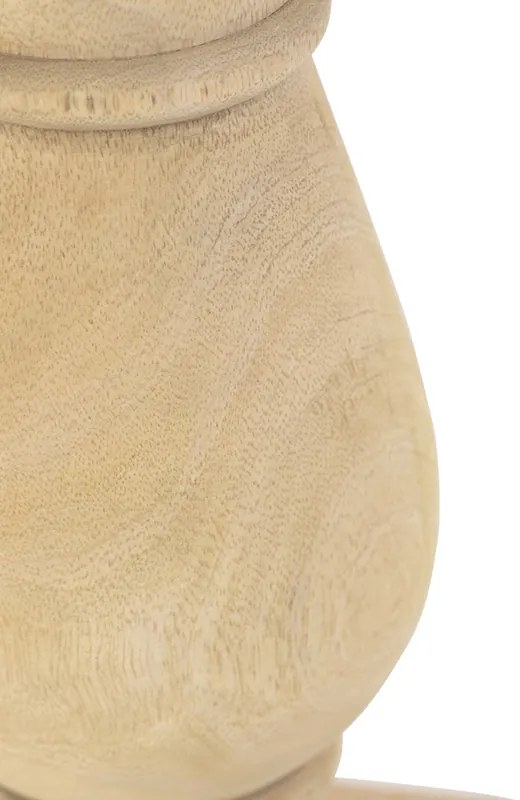 Landelijke tafellamp zonder kap naturel hout - Catnip