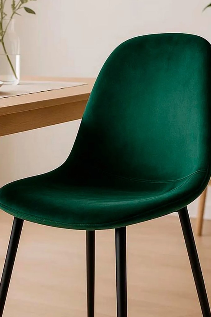 Teok Stoel Zwart Fluweel